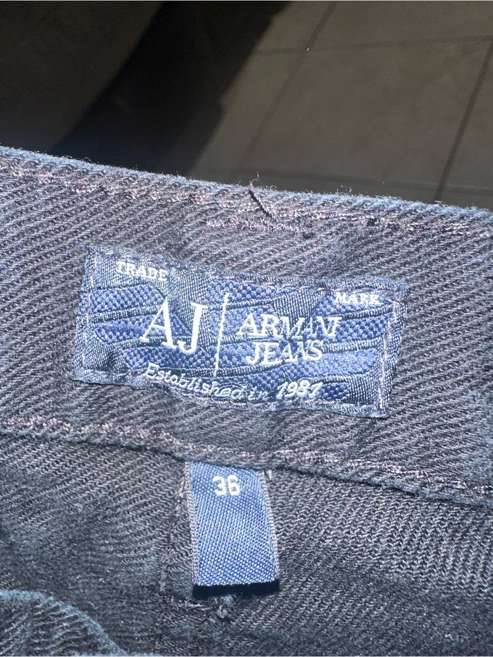 Armani Jeans Men's Straight Jeans in Black - Picture 4 of 7